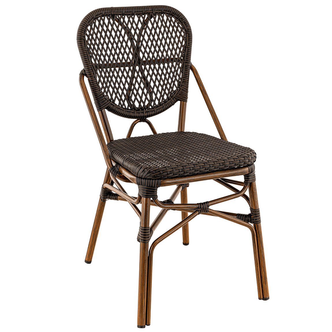 DAX terrasstoel | bamboe look | donkerbruin