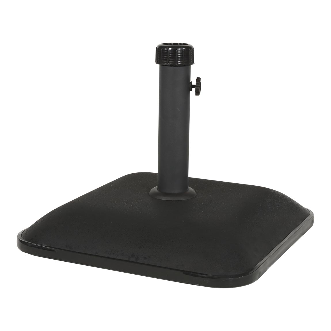 Parasolvoet beton vierkant 25 kg kleur zwart