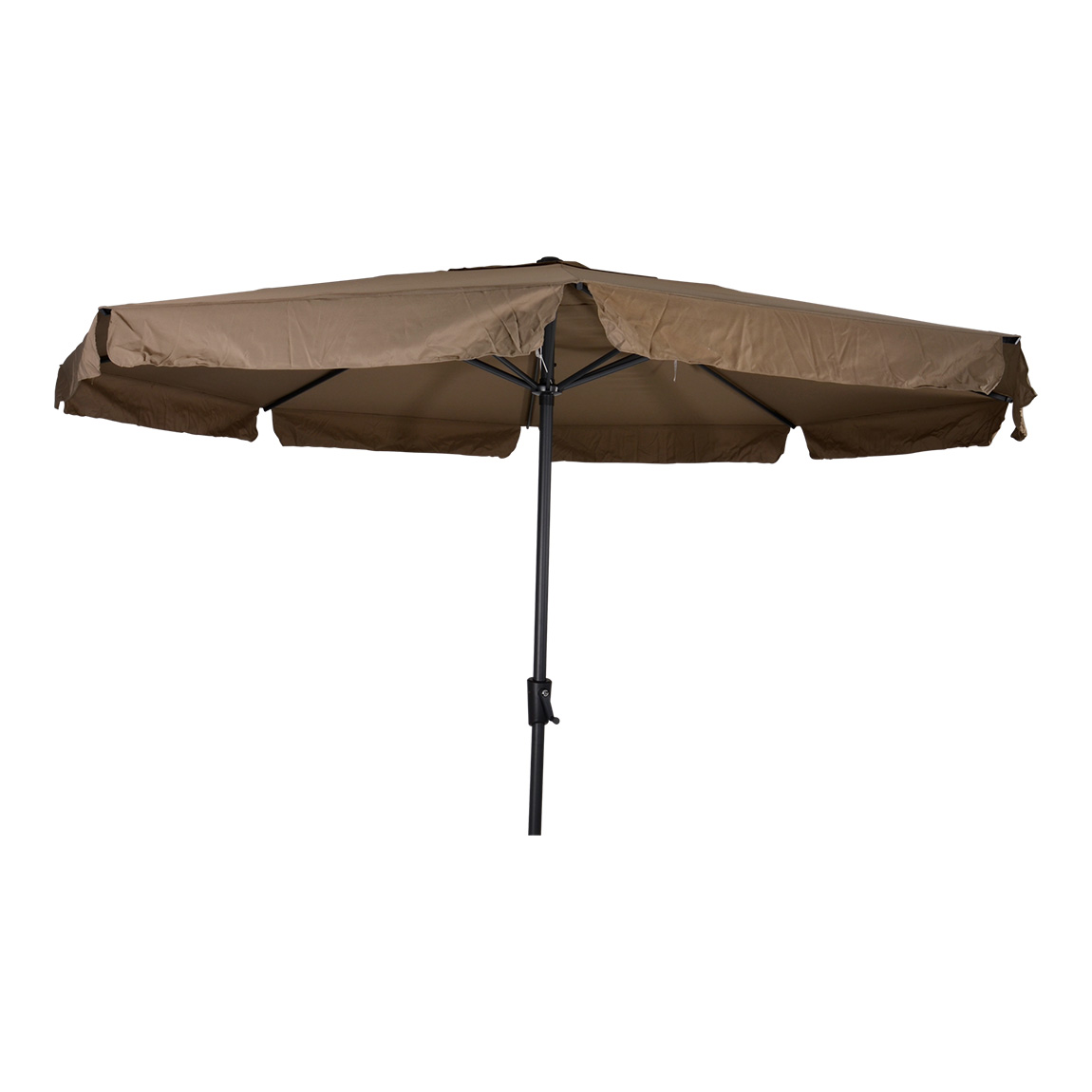 Parasol Libra rond 3,5 meter met molen kleur taupe