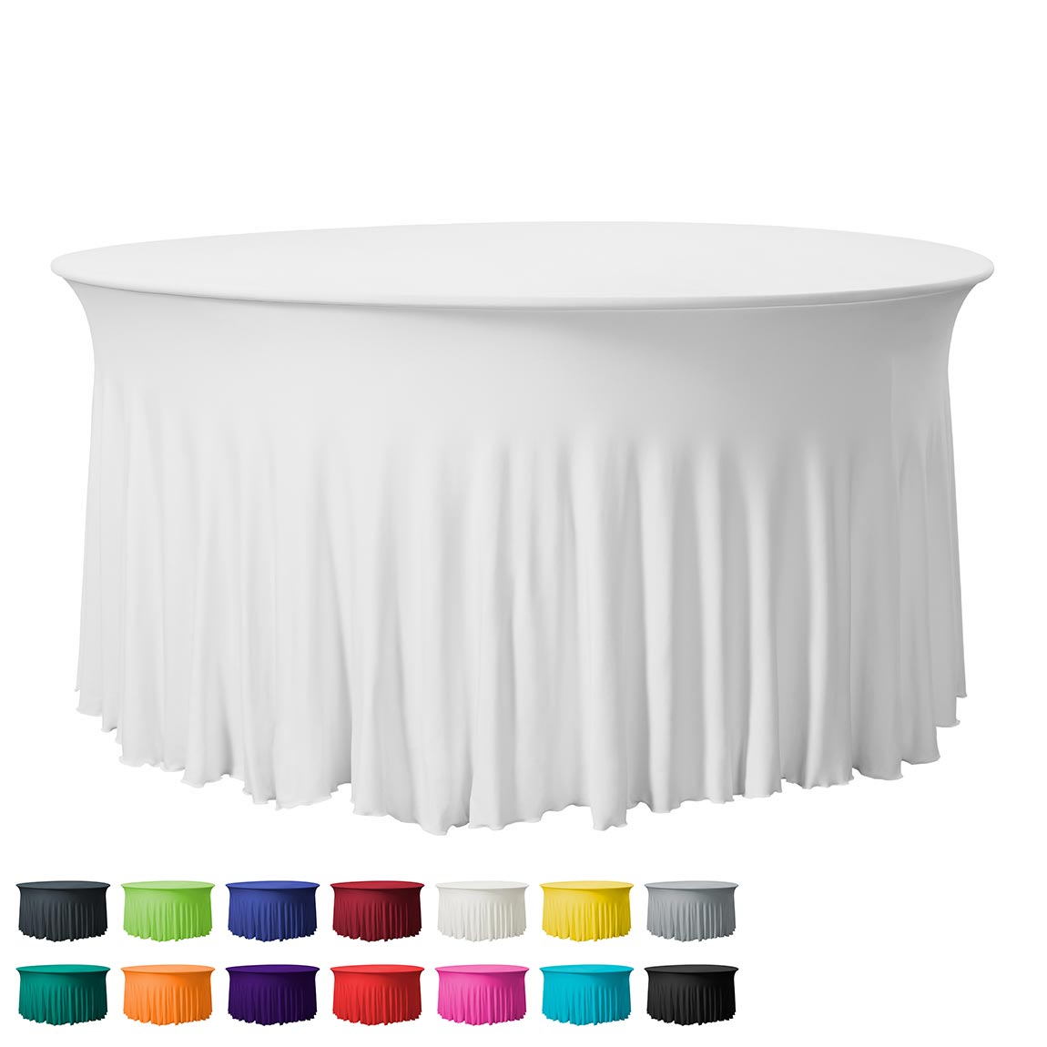 Tafelhoes stretch grandeur rond diversen kleuren