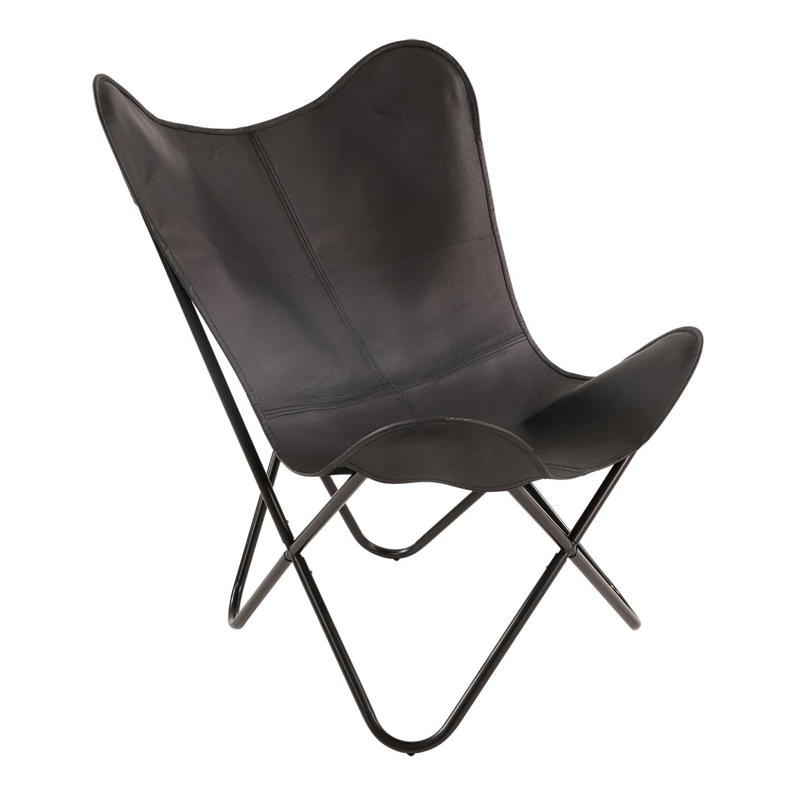 Vlinderstoel Buffalo kleur zwart