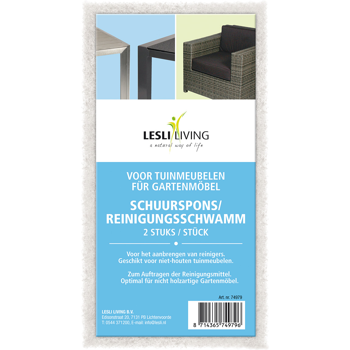 Scrubbing pads voor reiniging aluminium/metalen tuinbanken