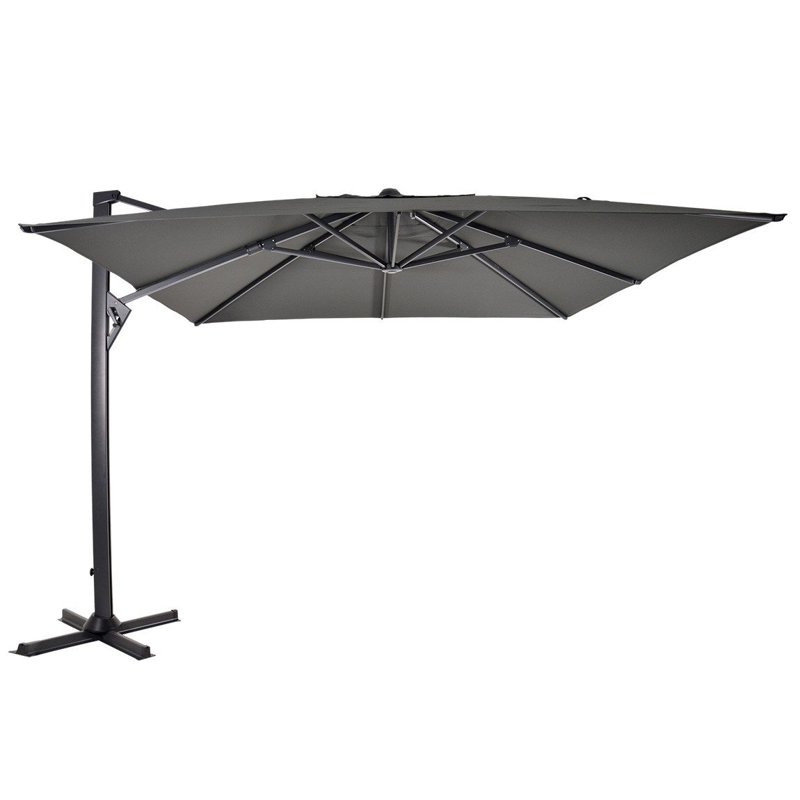 Zweefparasol Taurus 3x3 meter – Grijs
