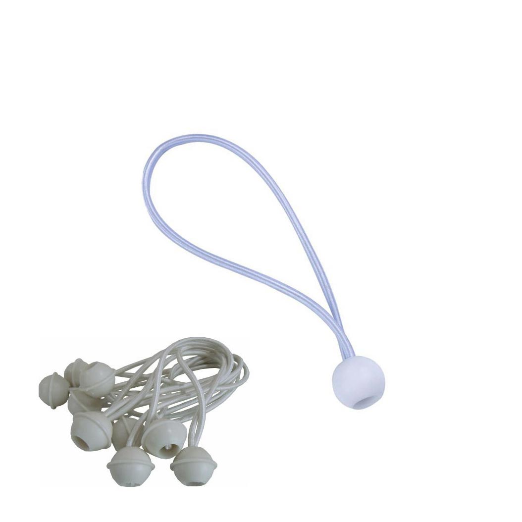 Partytent elastieken met balletje wit