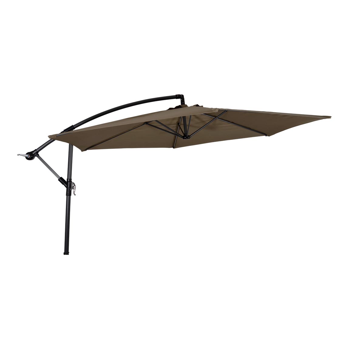 Zweefparasol rond 3 meter gemini taupe