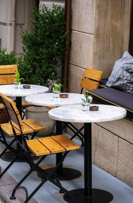 Marmeren terrastafels